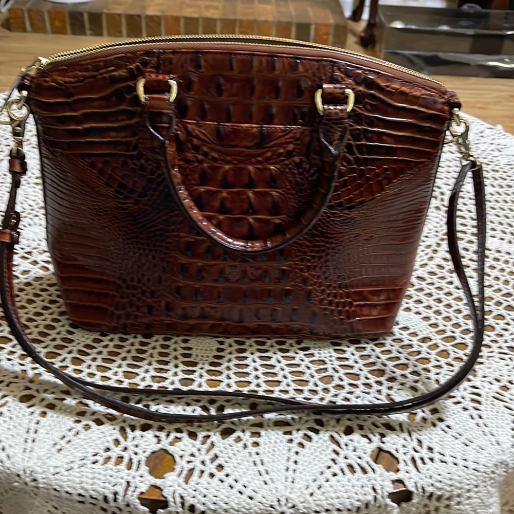 Brahmin, Duxbury satchel, Pecan Melbourne, like new.